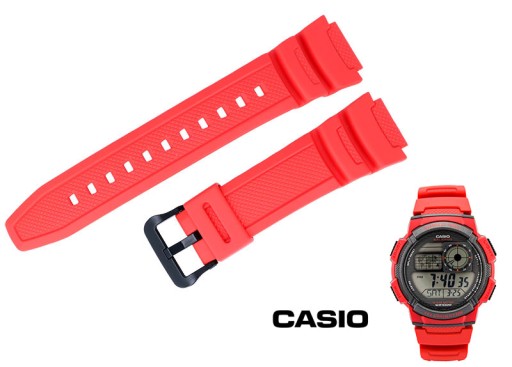 Oryginalny pasek model CASIO AE-1000W-4A czerwony