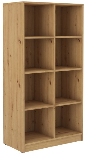 POJEMNY OTWARTY REGAŁ DO BIURA 8 PÓŁEK DĄB ARTISAN