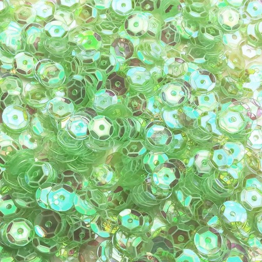Cekiny ozdobne okrągłe łamane Loveart 6 mm 1200 sztuk zielone Scrapbooking