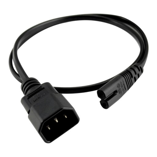 Przedłużenie zasilacza 60 cm 10 A IEC 320 C14 do C7