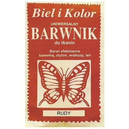 Barwnik do tkanin ubrań RUDY w proszku farba z motylem Biel i Kolor 1szt