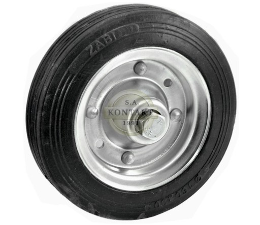 Koło transportowe 160mm kółko metal / guma bieżnia pełna ze śrubą