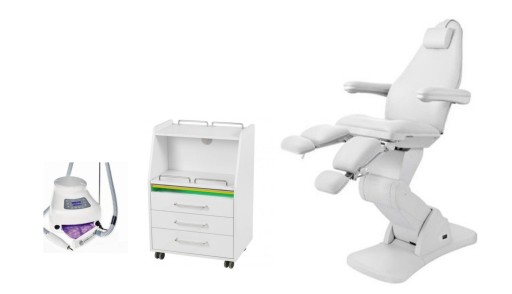 Fotel kosmetyczny+Frezarka+Unit podologiczny UV