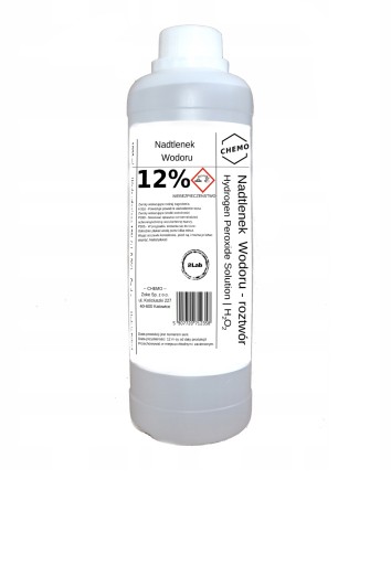 Nadtlenek Wodoru 12%. Woda Utleniona.1000 ml. Czda