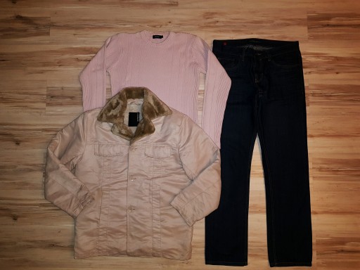 SMOG NEW YORKER ZESTAW KURTKA L JEANSY 34/34pas94