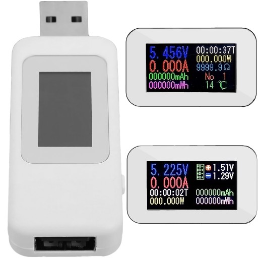 WOLTOMIERZ CYFROWY USB MIERNIK TESTER NAPIĘCIA AMPEROMIERZ WATOMIERZ LCD