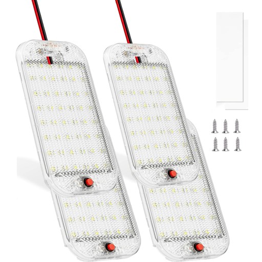 LAMPKA OŚWIETLENIE LED DO WNĘTRZA SAMOCHODU 12 V 4 szt