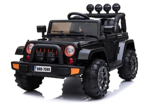 Autko na akumulator Jeep samochód PILOT Miękkie koła EVA Skóra Tablice