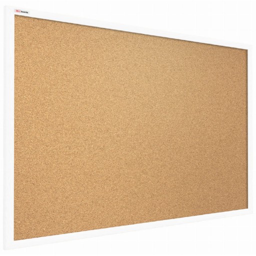 Tablica korkowa 100x80 cm biała rama drewniana