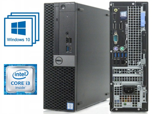 Komputer Dell Optiplex 7050 SFF i3-6100 6GEN 8GB 256GB SSD Win 10 Pro