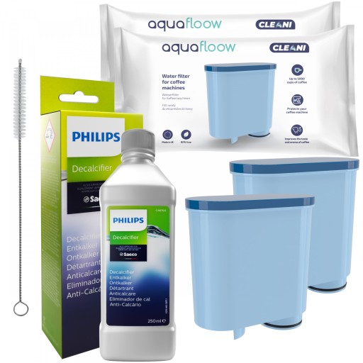 Odkamieniacz Philips CA6700 + 2x filtr do ekspresu Saeco Latte Go + wycior