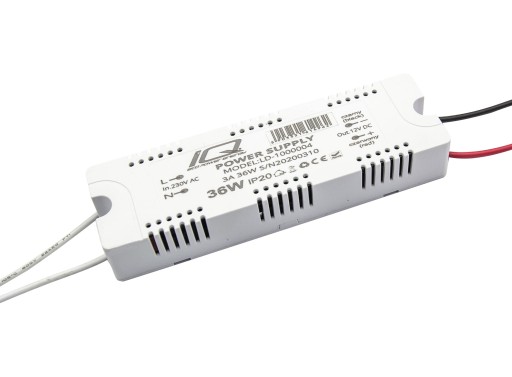 ZASILACZ MEBLOWY MINI PLA 12V 3A 36W IP20 taśm led