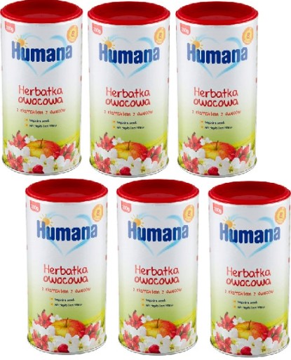 HUMANA HERBATKA OWOCOWA PO 8 MIESIĄCU 200g x6 6PAK