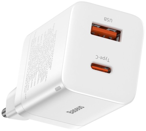Baseus ładowarka sieciowa USB+USB-C QC 3.0 PD 30W