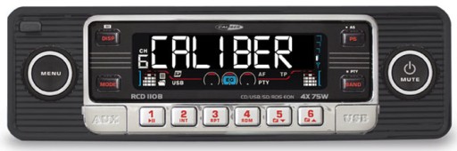Stare radio samochodowe Retro CALIBER RCD110B CD USB SD Czarny Chrom Połysk