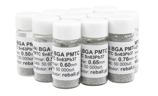 50000 KULEK DO LUTOWANIA KULE OŁOWIOWE PMTC BGA SMD REBALLING 0,35 0.35mm