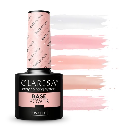 CLARESA BAZA POWER Base do hybryd paznokci KOLORY