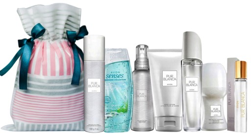 AVON PUR BLANCA ZESTAW XXXL PREZENT DLA KOBIET DZIEŃ MAMY URODZINY IMIENINY