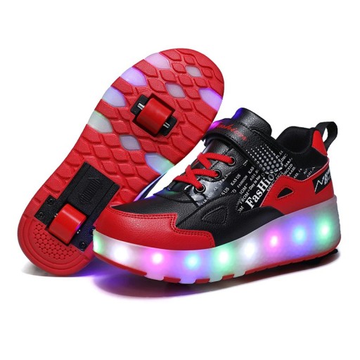 SWIECACE BUTOROLKI BUTY Z ROLKAMI LED ROLKI WROTKI R.27-42 Promocja!
