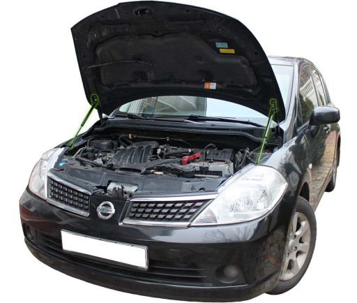 SIŁOWNIKI SPRĘŻYNY MASKI NISSAN TIIDA I C11 SC11