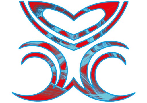 NAKLEJKA TRIBAL Kask Expert czerwony