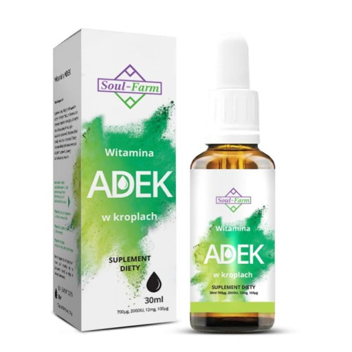 Witaminy ADEK w kroplach 30ml SOUL-FARM