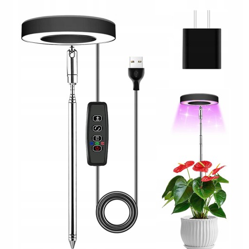 LAMPA ŻARÓWKA LED DO WZROSTU UPRAWY KWIATÓW OŚWIETLENIE DLA ROŚLIN 48 LED