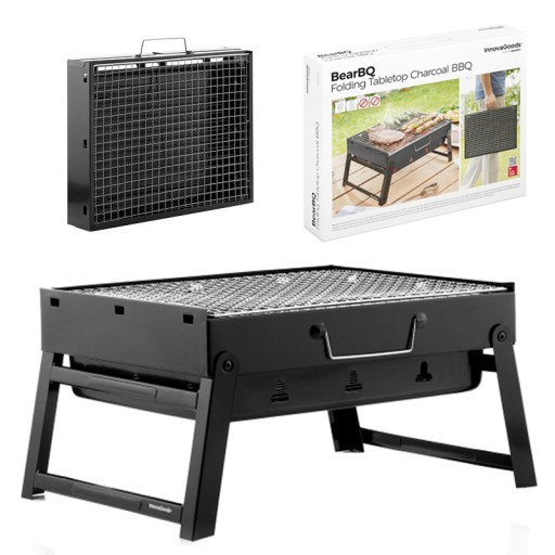 GRILL TURYSTYCZNY PRZENOŚNY SKŁADANY węglowy BBQ