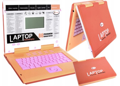 KOMPUTER LAPTOP EDUKACYJNY 80 PROGRAMÓW USB NAUKI