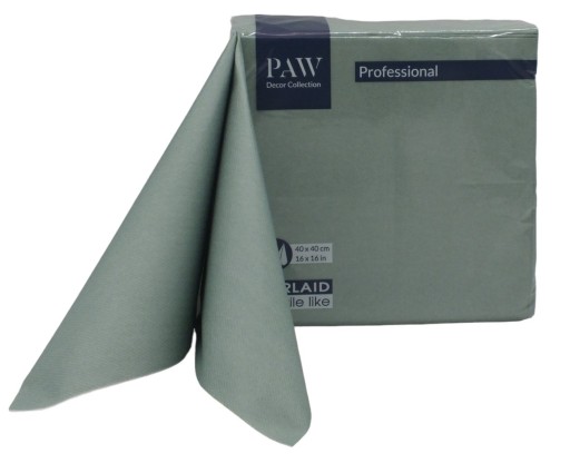 Serwetki flizelinowe 40x40 zielony jasny paw 50szt na wesele, urodziny