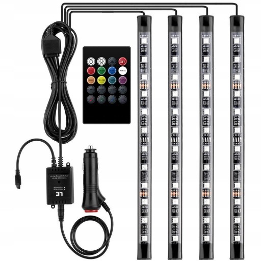 OŚWIETLENIE 12 LED DO SAMOCHODU AUTA LISTWA TAŚMA