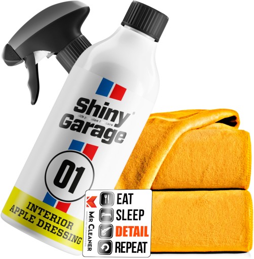 SHINY GARAGE APPLE DRESSING DO PLASTIKÓW WNĘTRZA AUTA KOKPITKU 500 ML