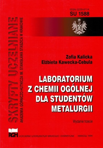 LABORATORIUM Z CHEMII OGÓLNEJ DLA METALURGÓW