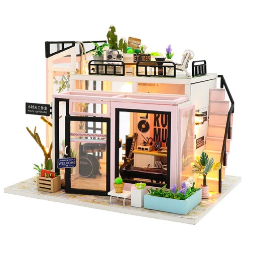 Domek DIY RADIO TARAS PŁYTY LED INSTRUKCJA PL
