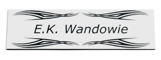 SZYLD NA DRZWI 130x37 mm TABLICZKA WZÓR WITE
