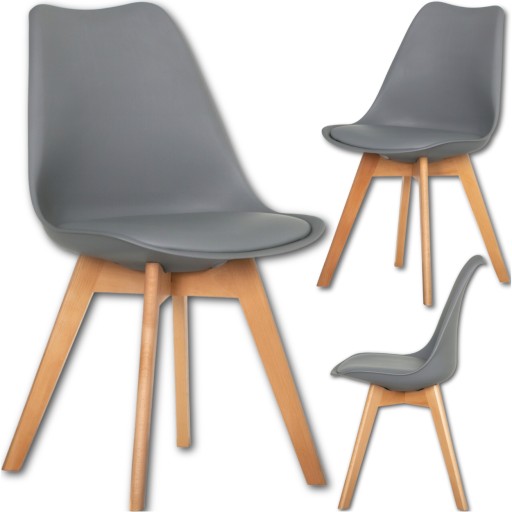 KRZESŁO MILANO DESIGN DSW SZARE do jadalni kuchni salonu