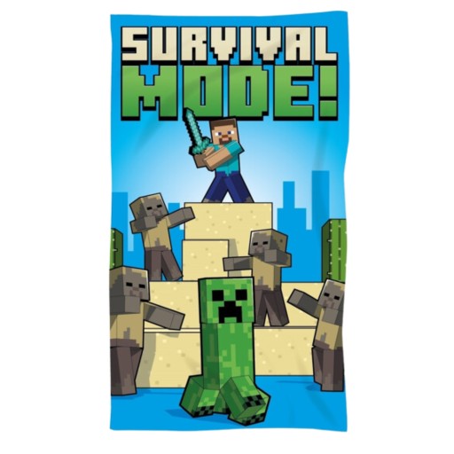 RĘCZNIK MINECRAFT 70X140 PLAŻOWY NA BASEN CREEPER KĄPIELOWY SZYBKOSCHNĄCY