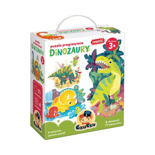 Puzzle progresywne Dinozaury CzuCzu 3+