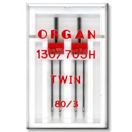 IGŁA ORGAN PÓŁPŁASKA PODWÓJNA GR. 80 ROZSTAW 3MM