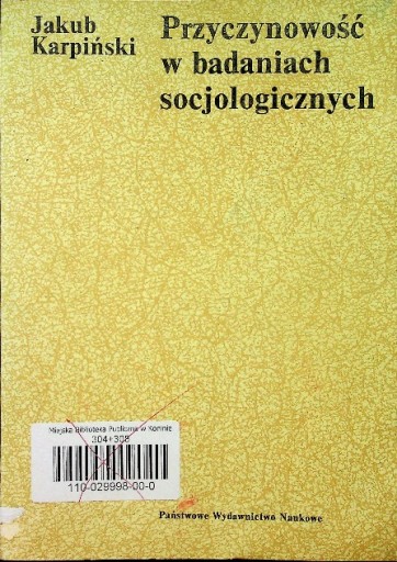 Przyczynowość w badaniach socjologicznych