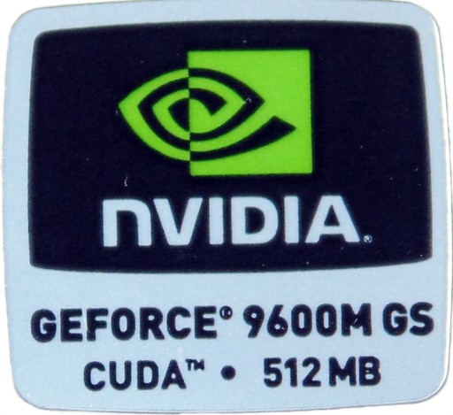 Naklejka NVIDIA GEFORCE 9600M GS 18x18mm [172]