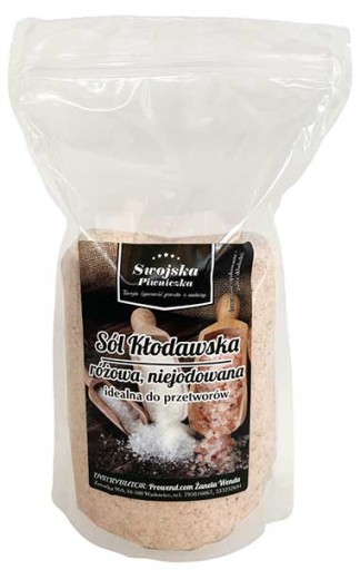 SÓL KŁODAWSKA RÓŻOWA DROBNA 1KG SWOJSKA PIWNICZKA