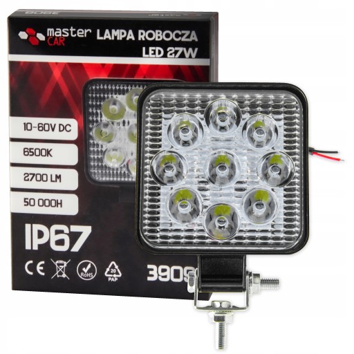 Lampa robocza LED 27W HALOGEN SZPERACZ 12V 24V