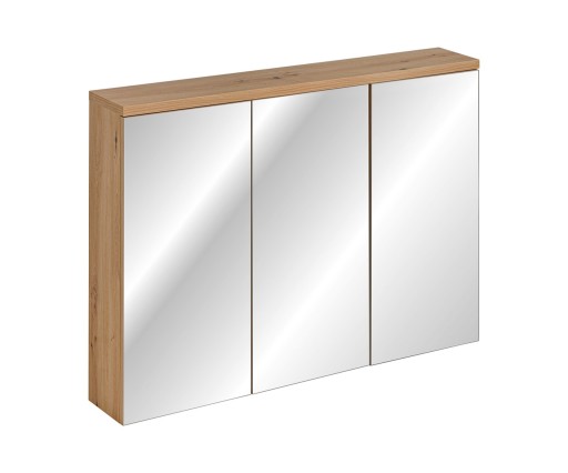 SZAFKA ŁAZIENKOWA Z LUSTREM 90 CM DĄB ARTISAN