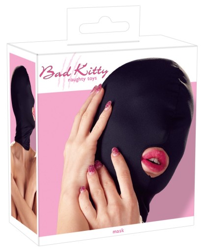 CZARNA MASKA BEZ OCZU BDSM/HEAD MASK