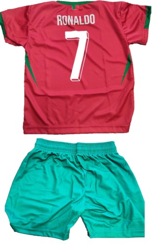 Ronaldo Koszulka Spodenki Komplet Strój Portugalia 180cm r .L