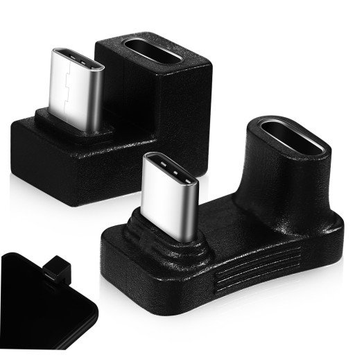 2 szt. Kątowy adapter USB C Adapter kątowy w kształcie litery U