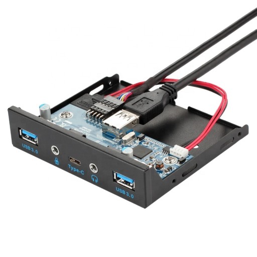 Front Panel przedni 2x USB3.0 2x Audio USB-C 3,5