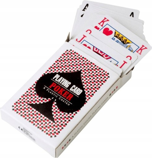 KARTY DO GRY W POKERA talia kart POWLEKANE 54 szt