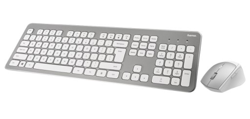 CICHA MARKOWA BEZPRZEWODOWA KLAWIATURA NISKOPROFILOWA + MYSZ 2400DPI HAMA